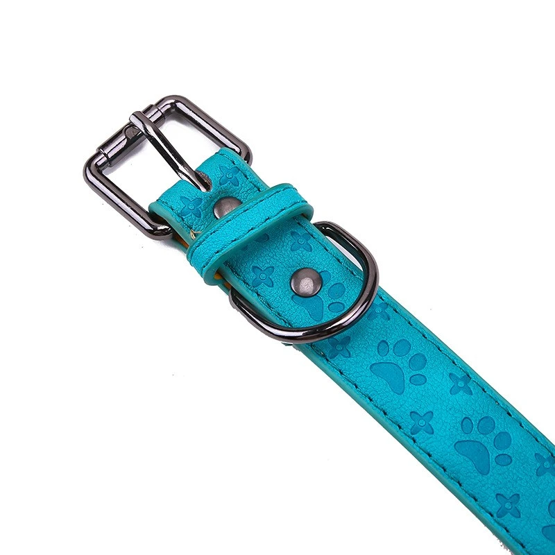 Embossed Leather Dog Collar high quality
