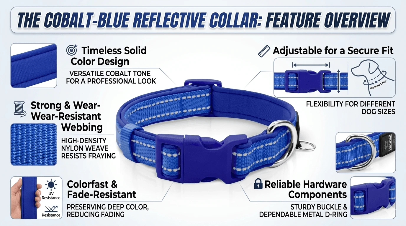 Navy Blue Dog Collar Navy Blue Dog Collar